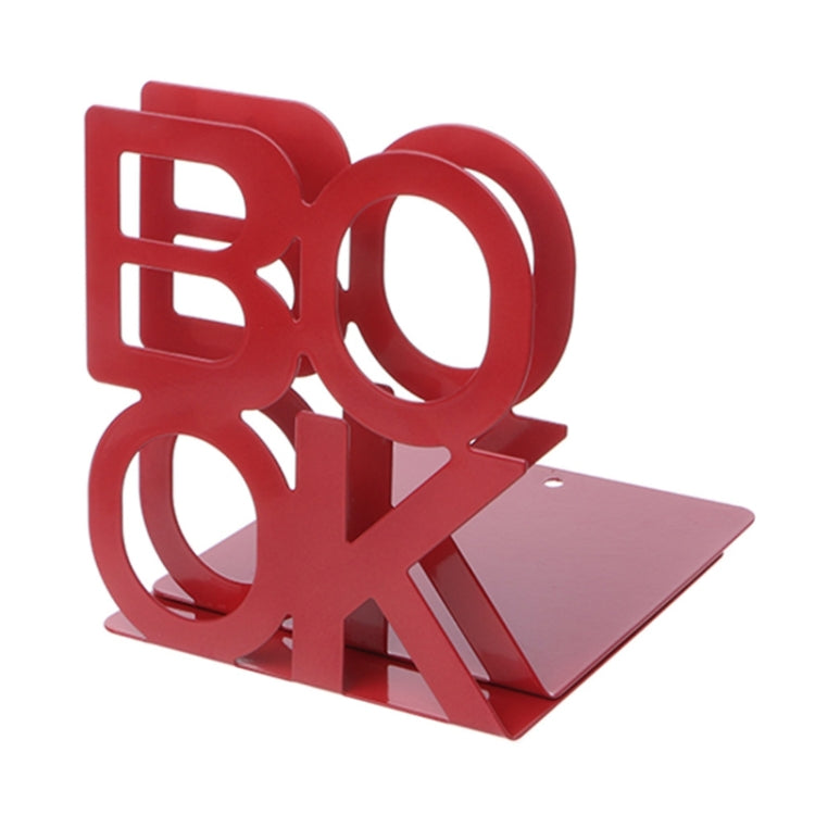 Alphabet Shaped Iron Metal Bookends Support Holder Desk Stands For Books