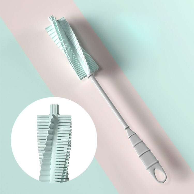 Silicone Baby Bottle Long Handle Cup Cleaning Brush 360 Degree Rotating Bottle Brush