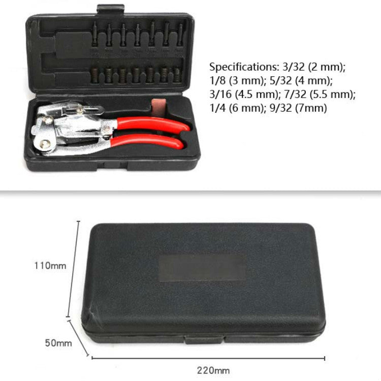 16 in 1 Stainless Steel Copper Aluminum Strip Iron Leather Plastic Manual Punching Pliers Punching Machine Set