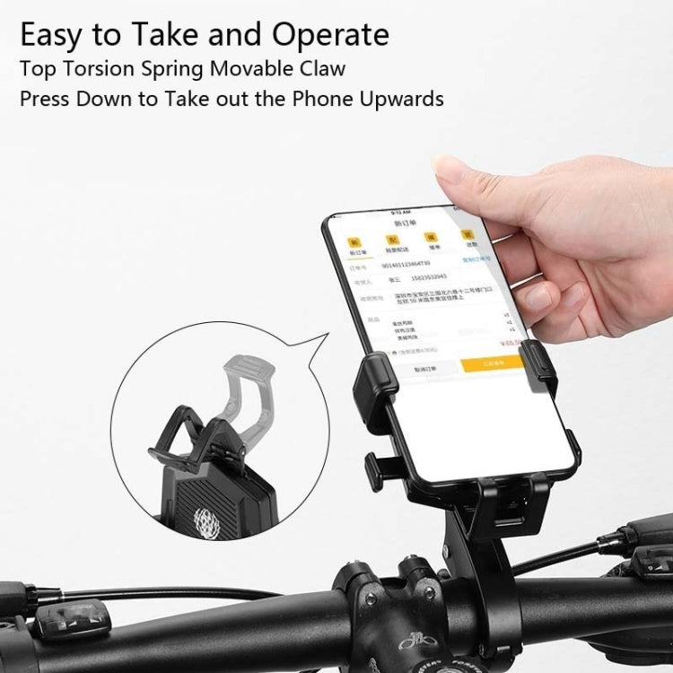Bicycle Mobile Phone Holder Can Rotate And Adjust Fixed Aluminum Alloy Bracket Automatic Grab Bracket