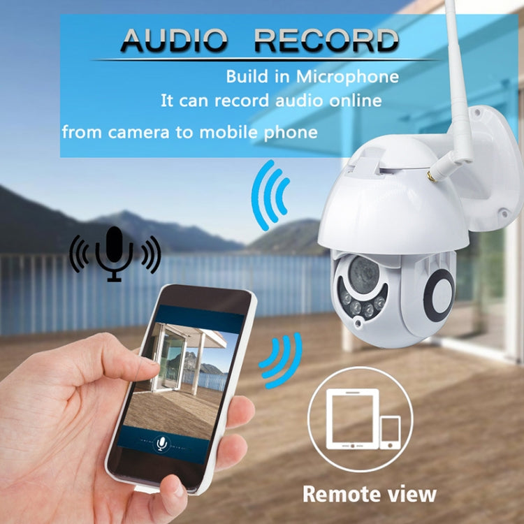 PTZ Control 355 Degree Rotation Infrared WiFi Smart Dome Camera, Two-Way Voice Intercom Monitor