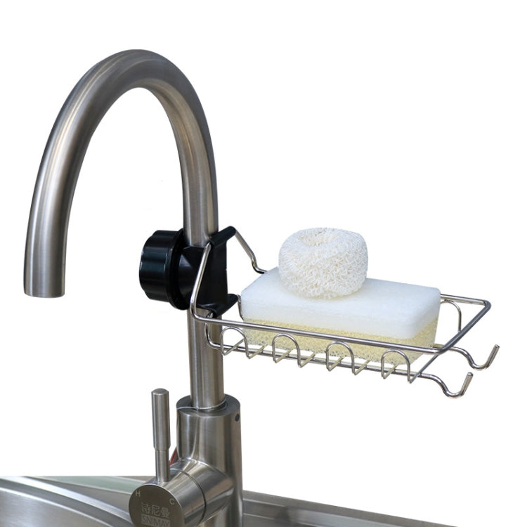 Faucet Rack Stainless Steel Perforated Free Kitchen Sink Storage Rack Rag Sponge Drain Rack