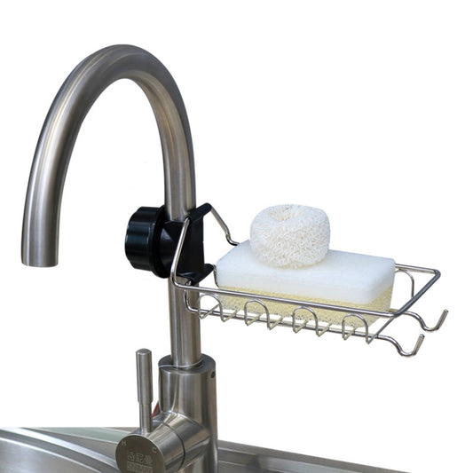 Faucet Rack Stainless Steel Perforated Free Kitchen Sink Storage Rack Rag Sponge Drain Rack