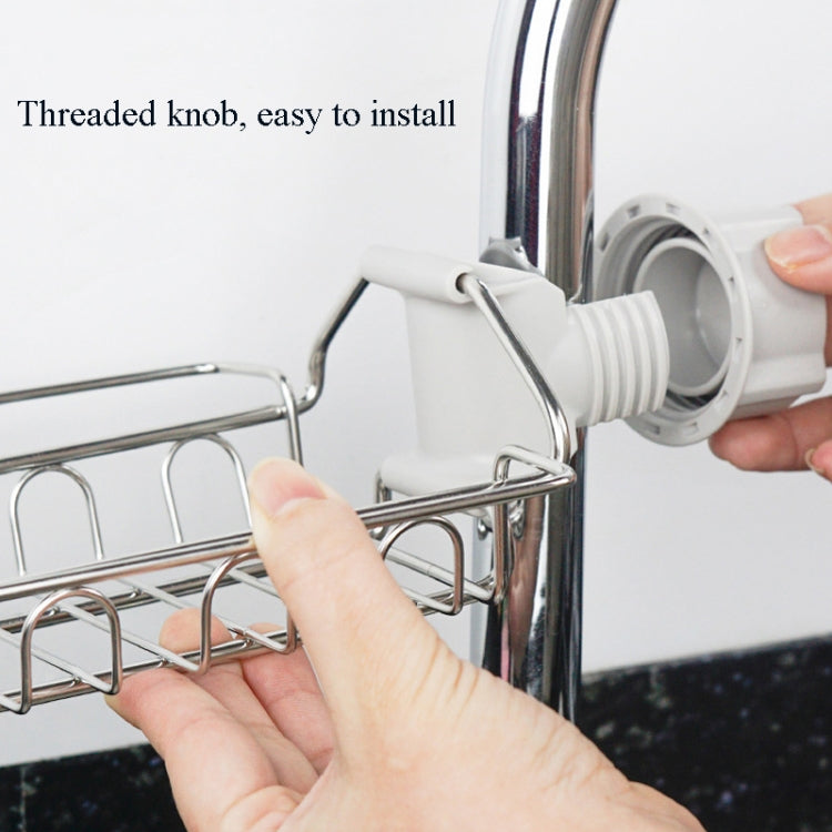 Faucet Rack Stainless Steel Perforated Free Kitchen Sink Storage Rack Rag Sponge Drain Rack