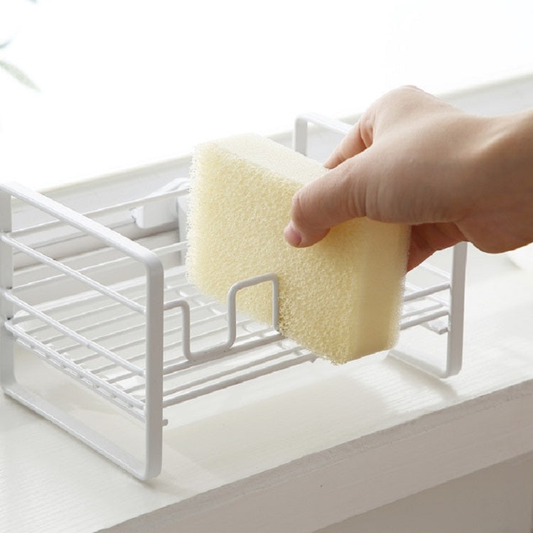 Kitchen Iron Drain Rack Steel Ball Soap Dishcloth Storage Rack