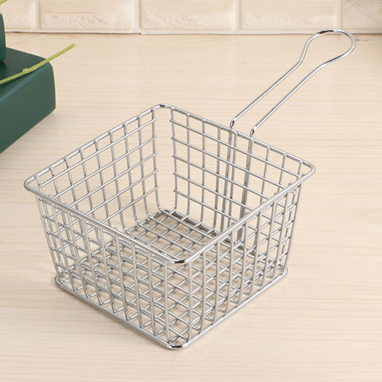 Electroplating Wrought Iron Fries Fried Basket Mini Grid Fried Food Storage Basket