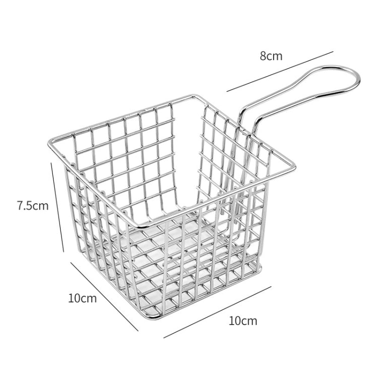 Electroplating Wrought Iron Fries Fried Basket Mini Grid Fried Food Storage Basket