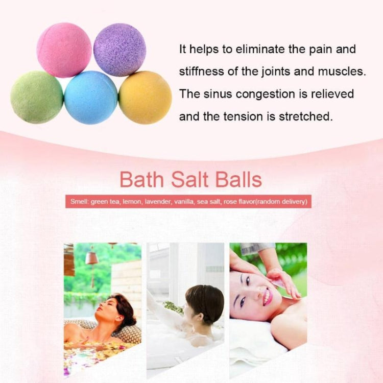 3 PCS 10g Natural Bubble Shower Bombs Ball Bath Salt Body Essential Oil Bath Ball