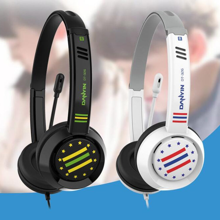 DANYIN DT326 Head-mounted Desktop Computer Children Learning Wire Headset with Microphone, Cable Length:1.8m, DT326 3.5mm Two-hole Black, DT326 3.5mm Two-hole White, DT326 Single Hole Four-level White, DT326 Single Hole Four-level Black                ...