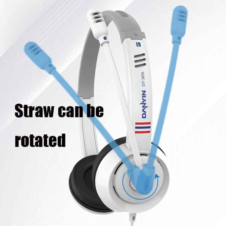 DANYIN DT326 Head-mounted Desktop Computer Children Learning Wire Headset with Microphone, Cable Length:1.8m, DT326 3.5mm Two-hole Black, DT326 3.5mm Two-hole White, DT326 Single Hole Four-level White, DT326 Single Hole Four-level Black                ...
