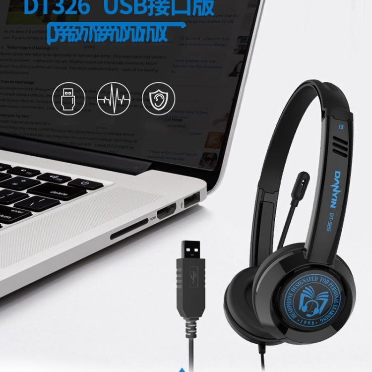 DANYIN DT326 Head-mounted Desktop Computer Children Learning Wire Headset with Microphone, Cable Length:1.8m, DT326 3.5mm Two-hole Black, DT326 3.5mm Two-hole White, DT326 Single Hole Four-level White, DT326 Single Hole Four-level Black                ...