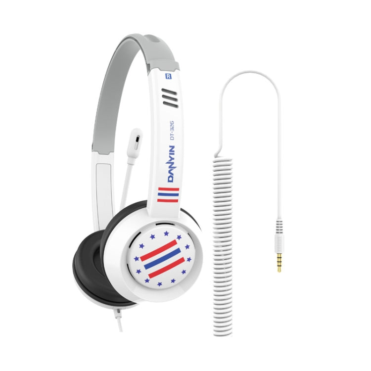 DANYIN DT326 Head-mounted Desktop Computer Children Learning Wire Headset with Microphone, Cable Length:1.8m, DT326 3.5mm Two-hole Black, DT326 3.5mm Two-hole White, DT326 Single Hole Four-level White, DT326 Single Hole Four-level Black                ...