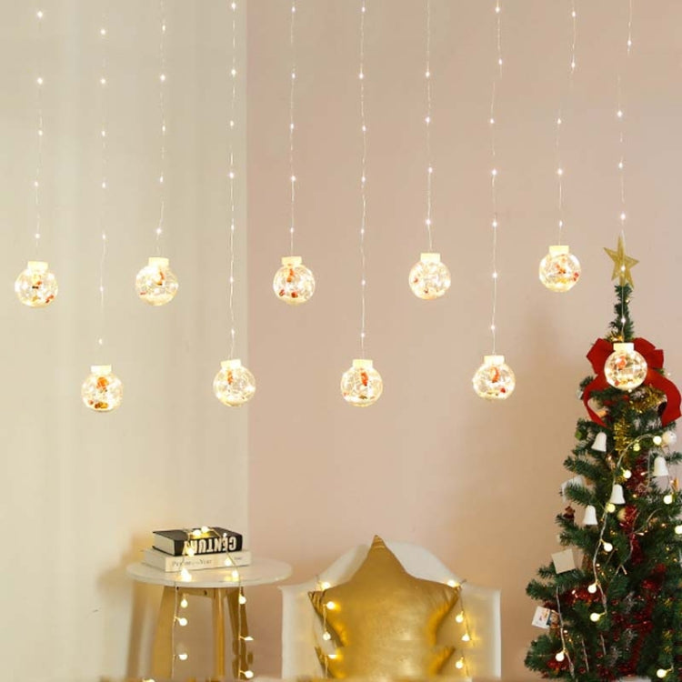 LED Copper Wire Curtain Light Wishing Ball Christmas Decoration String Lights, Random Style Delivery