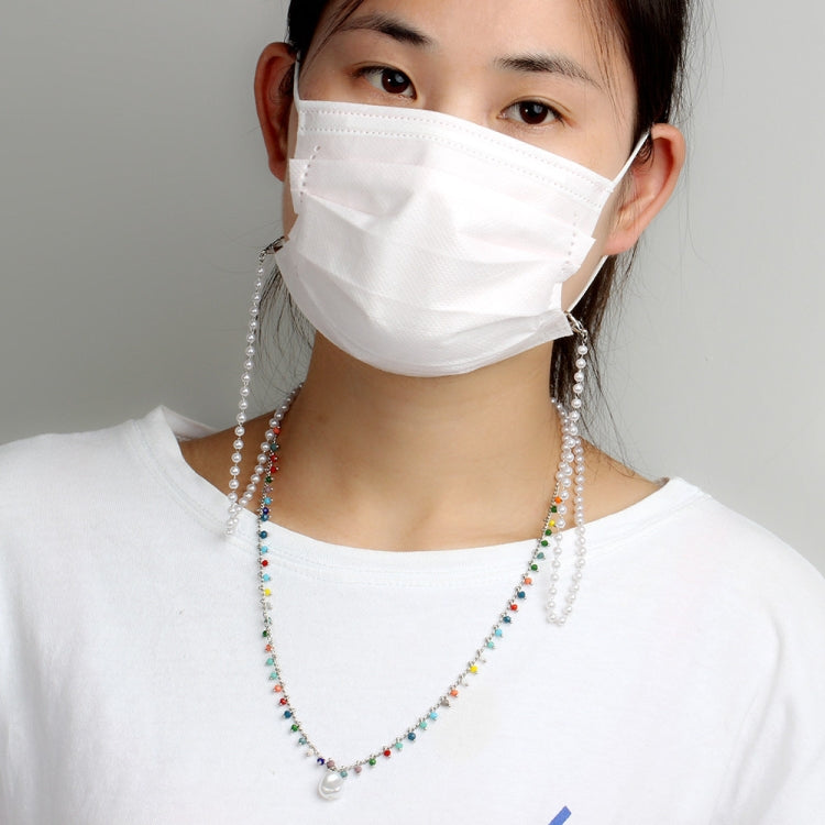 Mask Lanyard Necklace Pearl Chain Glasses Chain