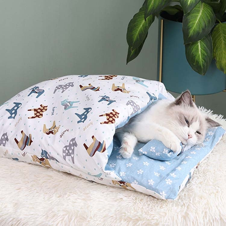 Closed Removable and Washable Cat Litter Sleeping Bag Winter Warm Dog Kennel