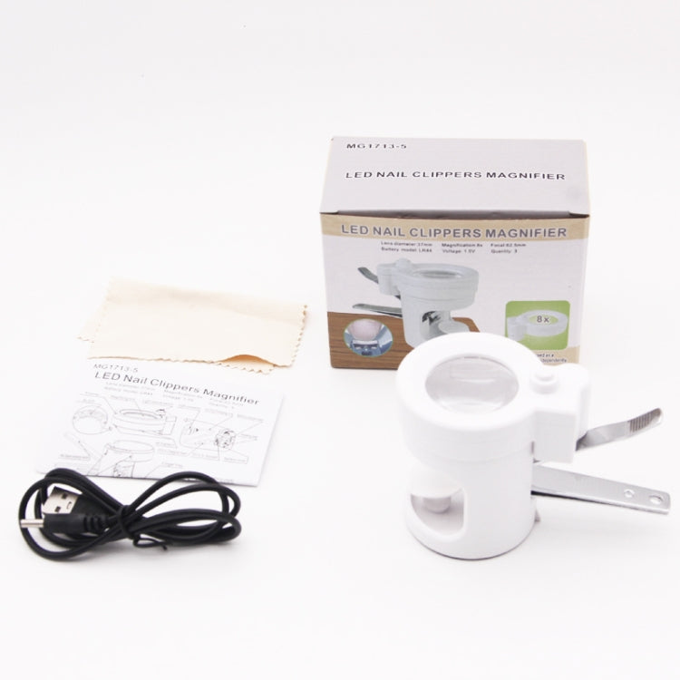 Detachable With LED Light HD 3.5 Times Old Man Nail Clippers Magnifying Glass