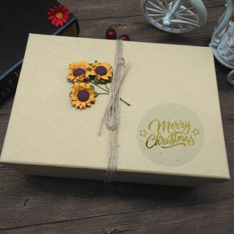 3 PCS  Roll TransparentHot Gold Stickers Christmas Stickers Holiday Gift Stickers