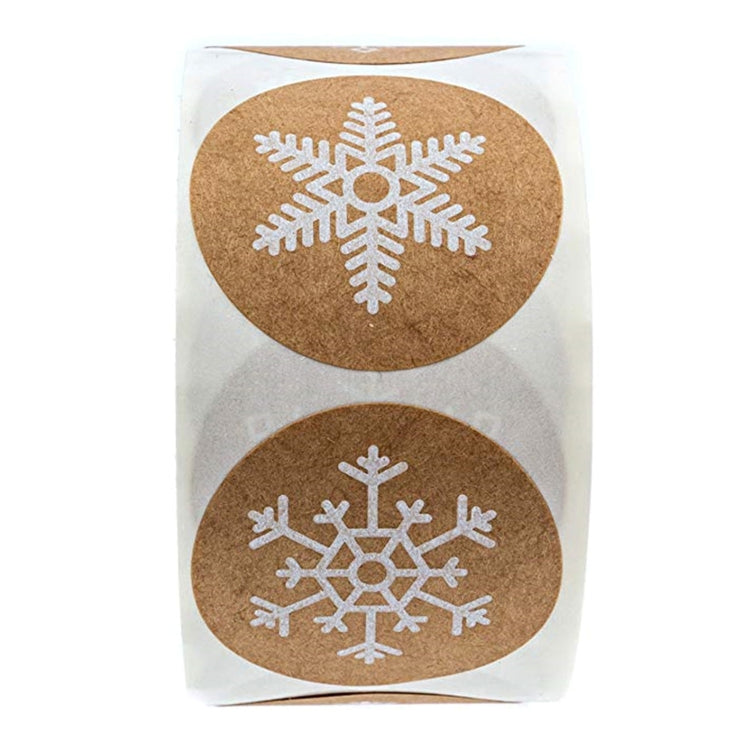 3 PCS Roll Sticker Cowhide Sticker Label Happy Christmas Decoration Label
