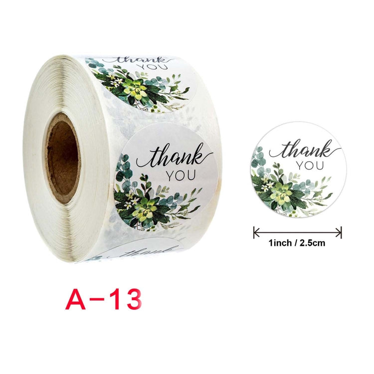 Roll Flower Thank You Sticker Birthday Party Wedding Decoration