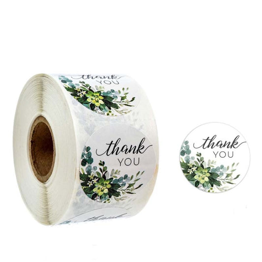 Roll Flower Thank You Sticker Birthday Party Wedding Decoration