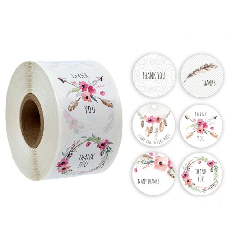 Roll Flower Thank You Sticker Birthday Party Wedding Decoration