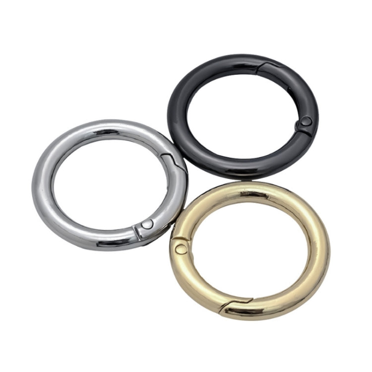 10pcs Zinc Alloy Spring Ring Metal Open Bag Webbing Keychain, Half-inch Black, Half-inch Silver, 2 inch Light Gold, 2 inch Black, 2 inch Silver, Half-inch Light Gold