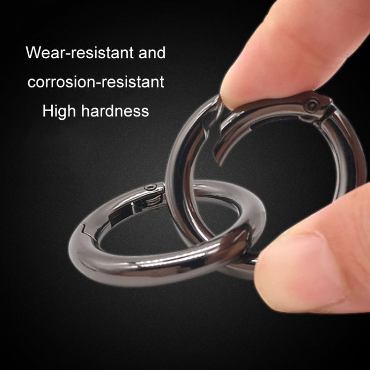 10pcs Zinc Alloy Spring Ring Metal Open Bag Webbing Keychain, Half-inch Black, Half-inch Silver, 2 inch Light Gold, 2 inch Black, 2 inch Silver, Half-inch Light Gold