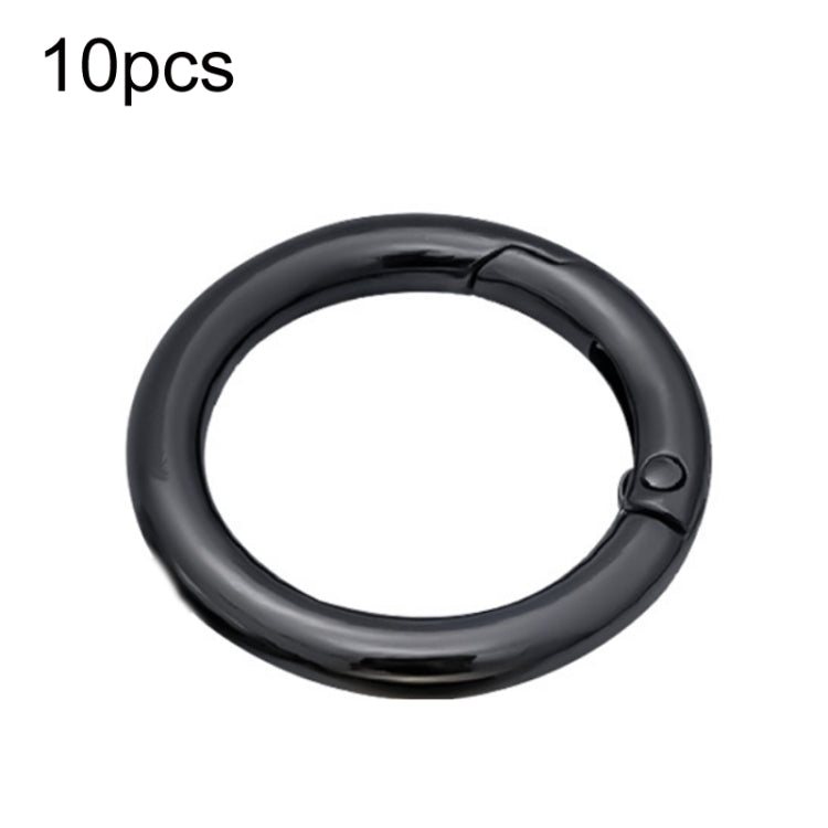 10pcs Zinc Alloy Spring Ring Metal Open Bag Webbing Keychain