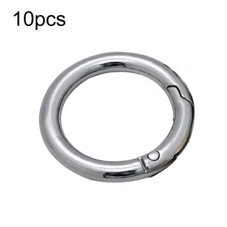 10pcs Zinc Alloy Spring Ring Metal Open Bag Webbing Keychain