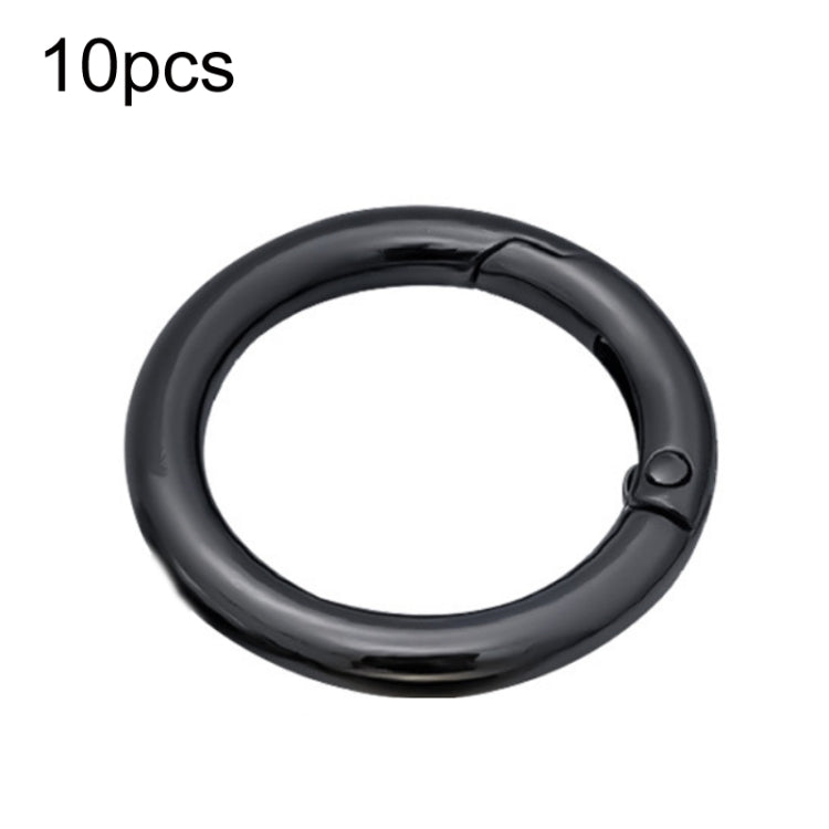 10pcs Zinc Alloy Spring Ring Metal Open Bag Webbing Keychain