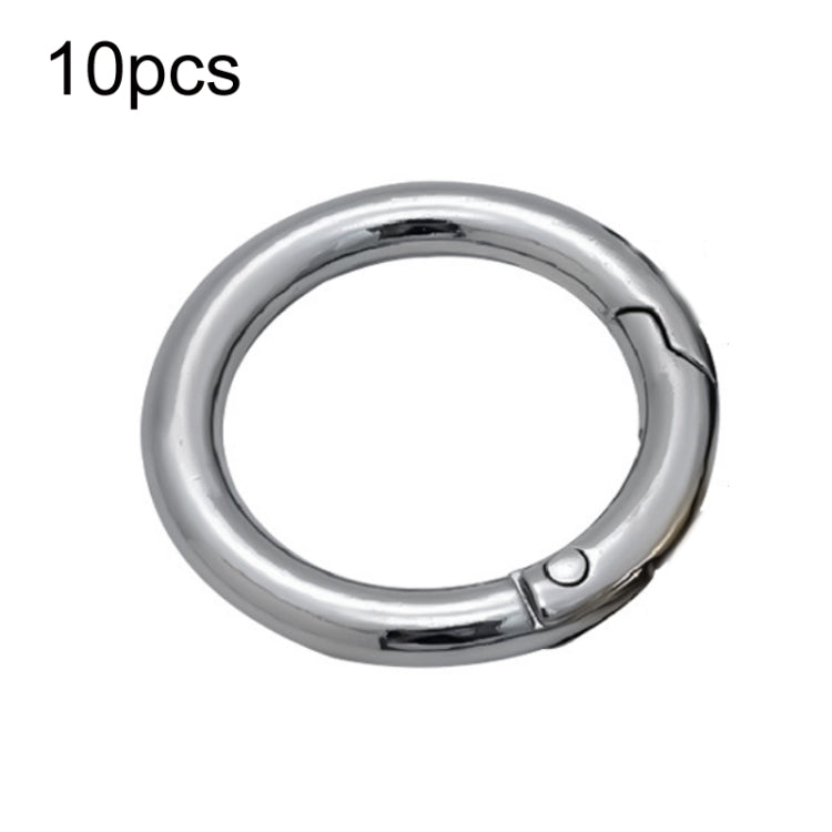 10pcs Zinc Alloy Spring Ring Metal Open Bag Webbing Keychain, Half-inch Black, Half-inch Silver, 2 inch Light Gold, 2 inch Black, 2 inch Silver, Half-inch Light Gold