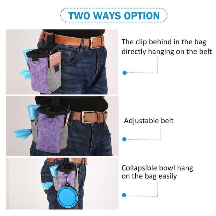 Pet Training Waist Bag With Belt Portable Outing Training Pet Snack Bag