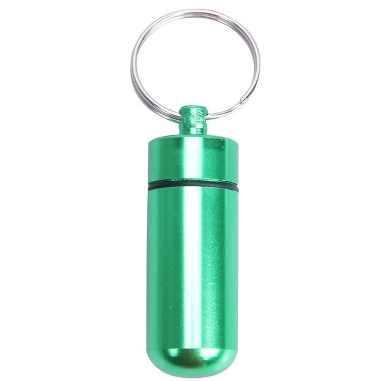 10pcs Portable Sealed Waterproof Aluminum Alloy First Aid Pill Bottle with Keychain