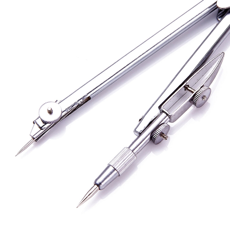 Stainless Steel Student Drawing Compass Math Geometry Tool (Included Box)