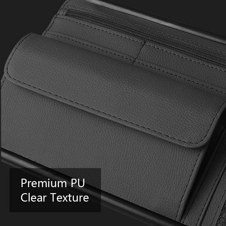 Car Sun Block Glasses Case Document Holder Car Plastic Frame Zipper Type Multi-Function Card Bag Storage Bag