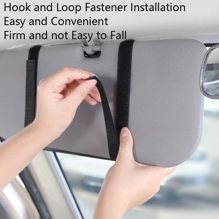 Car Sun Block Glasses Case Document Holder Car Plastic Frame Zipper Type Multi-Function Card Bag Storage Bag