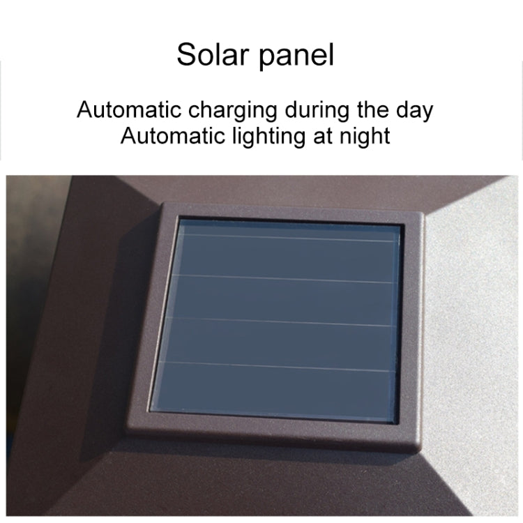 Solar Coffee Column Head Lamp Outdoor Waterproof Decorative Wall Lamp