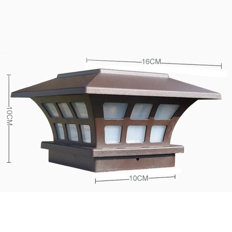 Solar Coffee Column Head Lamp Outdoor Waterproof Decorative Wall Lamp