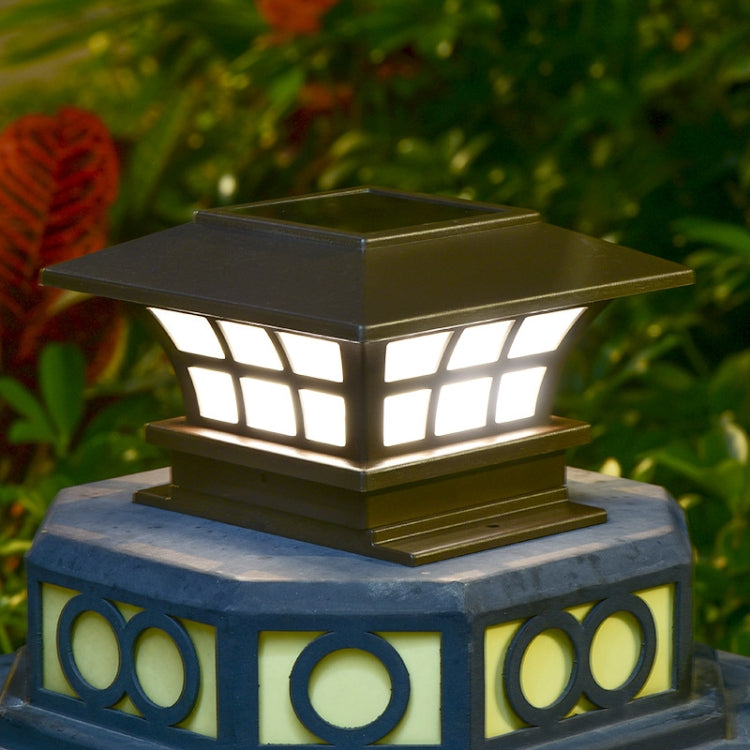 Solar Coffee Column Head Lamp Outdoor Waterproof Decorative Wall Lamp