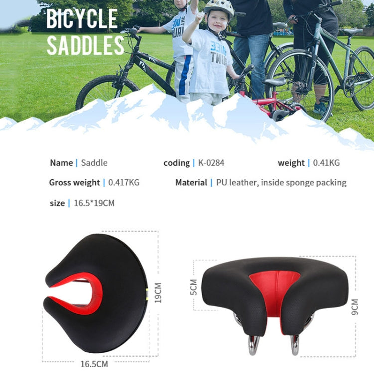 Noseless Bicycle Saddle Mountain Bike Thickened  Soft Cushion