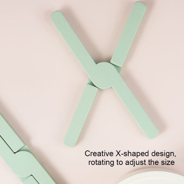 Thickened X-shaped Silicone Foldable Pot Mat Kitchen  Heat-Insulation Meal Coaster High Temperature Table Mat