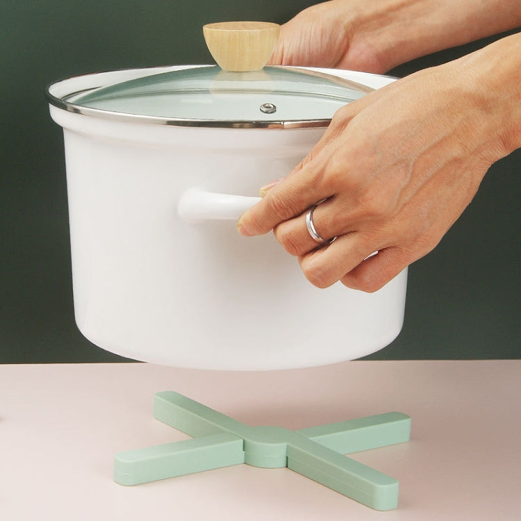 Thickened X-shaped Silicone Foldable Pot Mat Kitchen  Heat-Insulation Meal Coaster High Temperature Table Mat