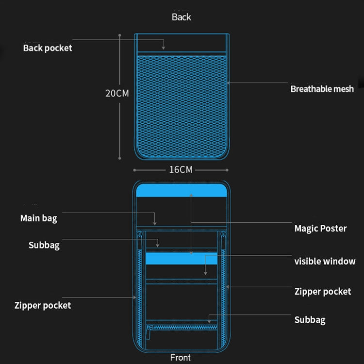 Travel Storage Messenger Passport Bag Multifunctional RFID Anti-Theft Hanging Neck Document Bag Card Bag