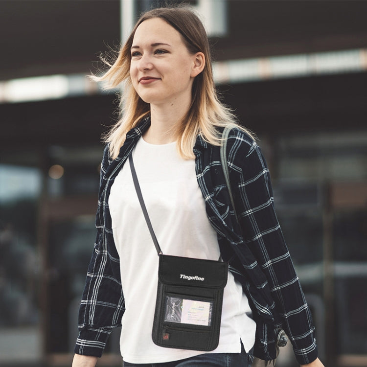 Travel Storage Messenger Passport Bag Multifunctional RFID Anti-Theft Hanging Neck Document Bag Card Bag