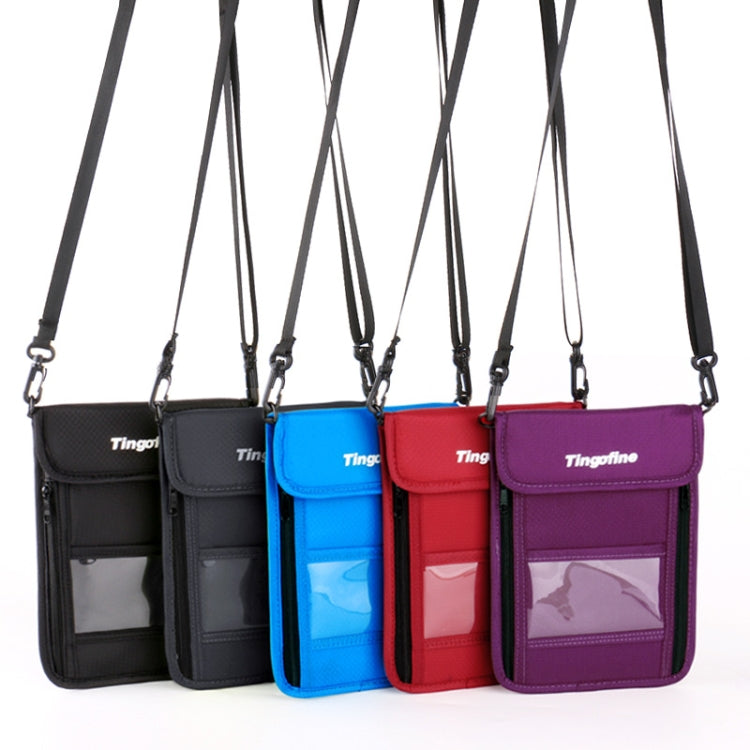 Travel Storage Messenger Passport Bag Multifunctional RFID Anti-Theft Hanging Neck Document Bag Card Bag