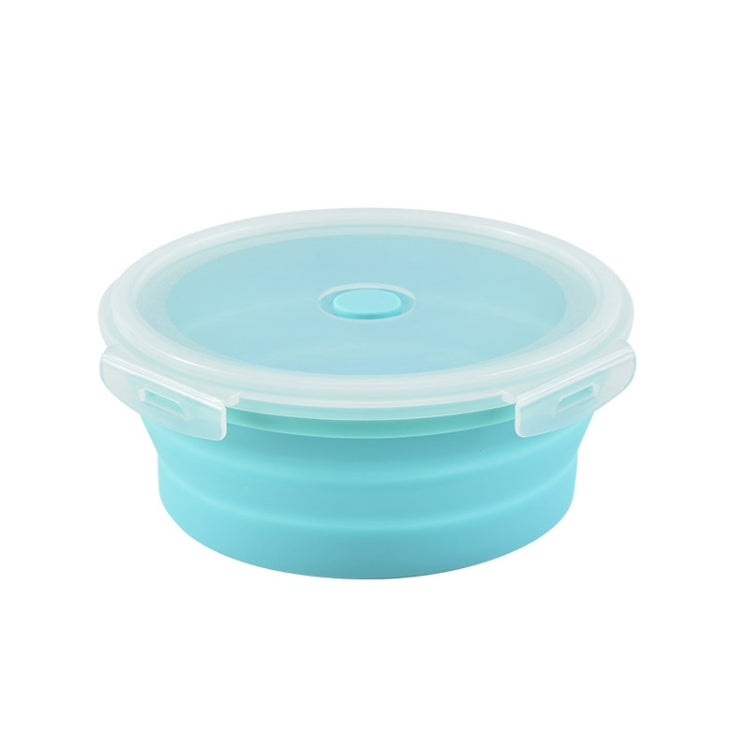 Microwave Portable Folding Lunch Box Round Silicone Lunch Box Random Colour Delivery, Capacity:350ml