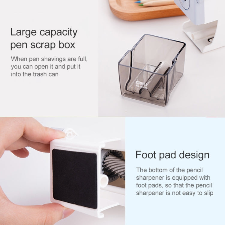 Deli Stationery Pencil Sharpeners Office School Supplies Mechanical Manual Pencil Sharpener