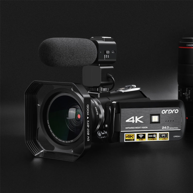 ORDRO AC3 3.1 inch IPS Screen 4K Full HD 13MP Night Vision WiFi Live Camcorder DV Digital Camera