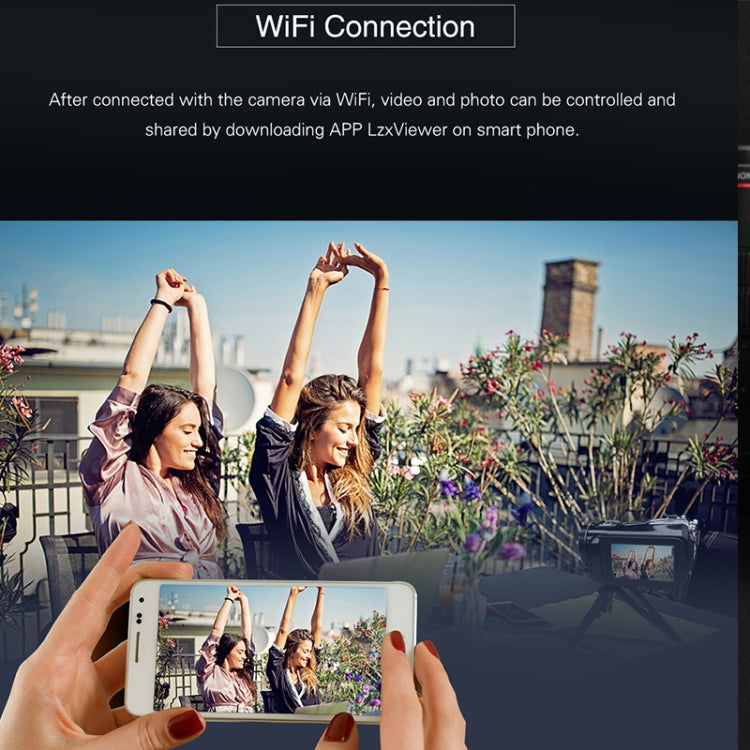 ORDRO AC3 3.1 inch IPS Screen 4K Full HD 13MP Night Vision WiFi Live Camcorder DV Digital Camera