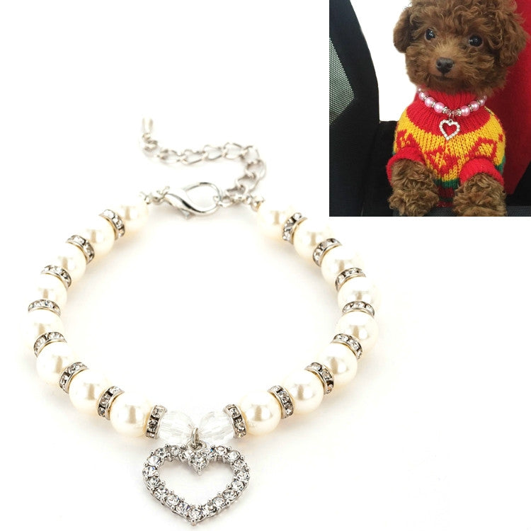 Pet Supplies Pearl Necklace Pet Collars Cat and Dog Accessories